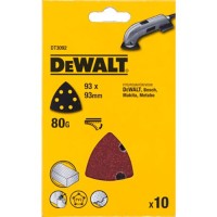 DEWALT Detail Sanding Sheets - Hook & Loop (10) 93 x 93mm 80g &pound;5.39